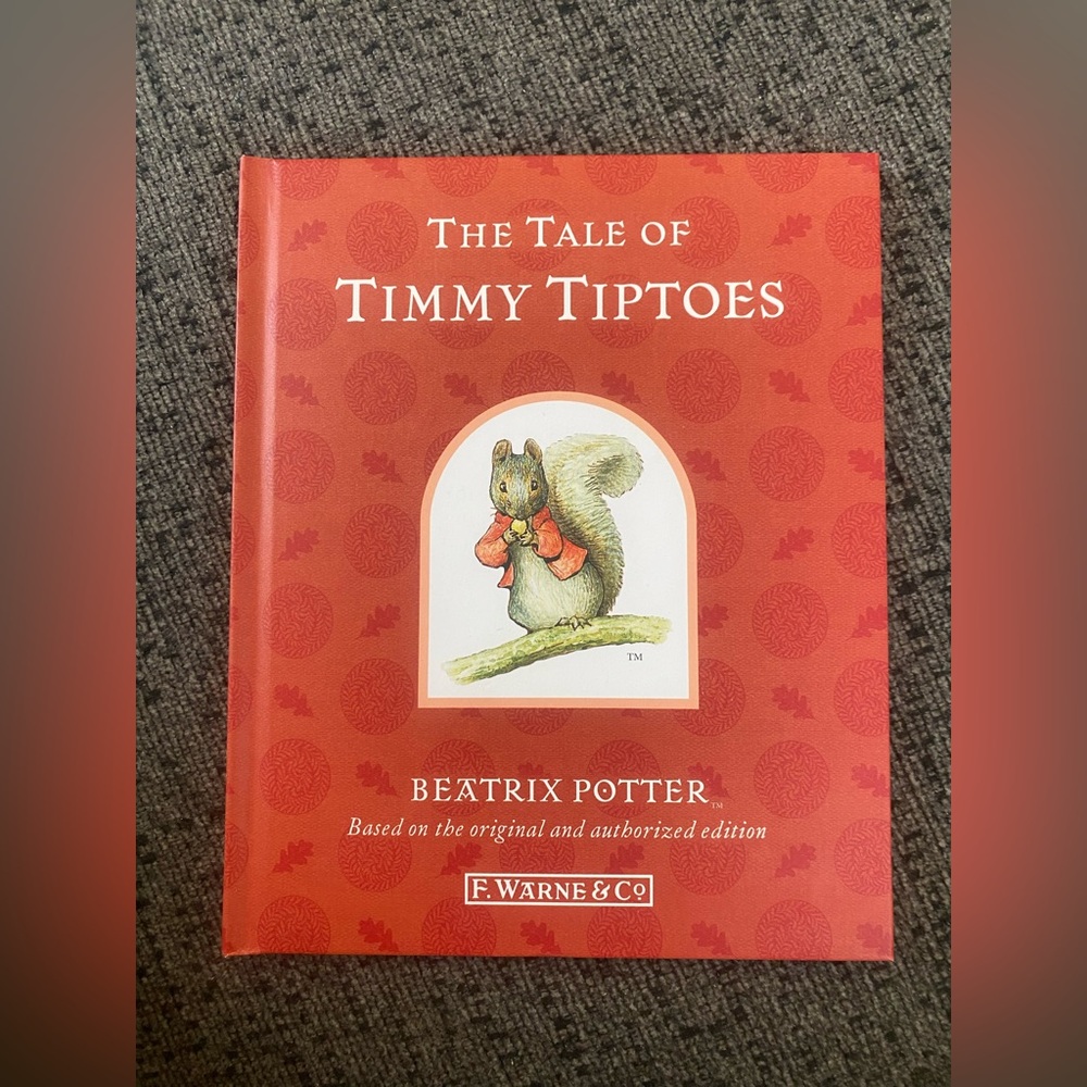 🥕6/$20 The Tale of Timmy Tiptoes by Beatrix Potter - Red Cover